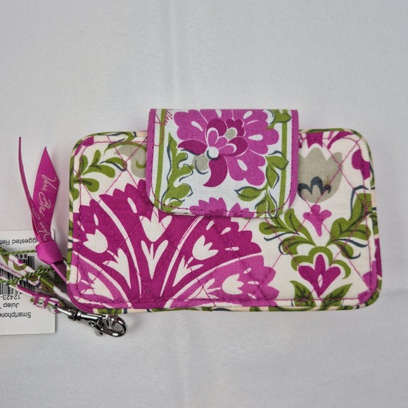 Vera Bradley Smartphone Wristlet Julep Tulip Floral Quilted Wallet NWT 6 x 4" - Picture 7 of 11